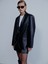 Boxy Deri Blazer Siyah 1