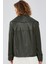 Simona Kadın Yeşil Oversize Deri Ceket 23WGD5119U4 4