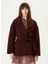 Bordo Kadın Ceket Regular Fit Kaban 1092961 1