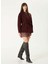 Bordo Kadın Ceket Regular Fit Kaban 1092961 3