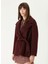 Bordo Kadın Ceket Regular Fit Kaban 1092961 4