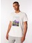 Beyaz Erkek Relaxed Baskılı T-Shirt D4SM-TST3263 1