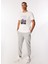 Beyaz Erkek Relaxed Baskılı T-Shirt D4SM-TST3263 2
