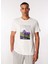 Beyaz Erkek Relaxed Baskılı T-Shirt D4SM-TST3263 3