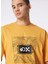 Turuncu Bisiklet Yaka Loose Fit Baskılı T-Shirt D4SM-TST3256 2