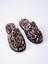 Leopar Desen Baskılı Havlu Terlik %100 Pamuk Unisex 1