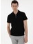 Siyah Erkek Slim Fit Polo T-Shirt Tıssel 3