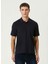 Lacivert Erkek Slim Fit Çizgili Polo T-Shirt 1091957 1
