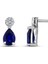 0.08 Karat Safir Taşlı Pırlanta Küpe 4