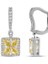 Sarı Topaz Taşlı Pırlanta Küpe 1