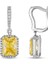 0.41 Karat Sarı Topaz Taşlı Pırlanta Küpe 1