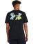 Siyah Erkek Bisiklet Yaka Bol Kesim T-Shirt 1382828-001 Ua Color Block Logo Lc 2