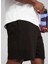 52590901 M Tad Essentıals 8 Knit S Açık Siyah Lastikli Bel Regular Fit Erkek Şort 4