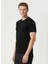 Siyah Erkek Slim Fit Düz T-Shirt 1092954 4