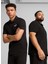 Siyah Erkek Regular Fit Düz T-Shirt 68255201 Ess No. 1 Logo Pique Polo 5