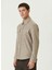 Bej Erkek Gömlek Slim Fit Düz Gömlek 1092014 4