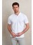 Beyaz Regular Fit Polo Yaka %100 Pamuk T-Shirt 2