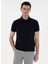 Lacivert Erkek Slim Fit Jakarlı Polo T-Shirt Asır 1