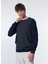 Lacivert Erkek Bisiklet Normal Baskılı Sweatshirt M4WM-SWT -1909 1