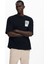 Siyah Erkek Regular Fit T-Shirt 25SMTK24_MAN Knıt T-Shırt Short Sle 2