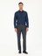 Lacivert Slim Fit Armürlü Uzun Kollu Gömlek 4