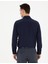 Lacivert Slim Fit Armürlü Uzun Kollu Gömlek 5