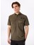 D4SM-GML3229 Haki Relaxed Fit Düz Erkek Gömlek 3