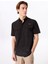 D4SM-GML3229 Siyah Relaxed Fit Düz Erkek Gömlek 3
