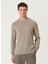 Bej Erkek Bisiklet Slim Fit Düz Kazak 1091812 1