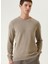 Bej Erkek Bisiklet Slim Fit Düz Kazak 1091812 2
