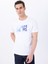 Beyaz Erkek Relaxed Baskılı T-Shirt M5SM-TST1292 1