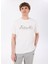 D4SM-TST3310 Beyaz Bisiklet Yaka Basic Baskılı Erkek T-Shirt 1