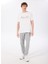 D4SM-TST3310 Beyaz Bisiklet Yaka Basic Baskılı Erkek T-Shirt 2