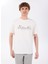 D4SM-TST3310 Beyaz Bisiklet Yaka Basic Baskılı Erkek T-Shirt 3