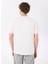 D4SM-TST3310 Beyaz Bisiklet Yaka Basic Baskılı Erkek T-Shirt 5