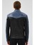 Takeoff Erkek Mavi Siyah Slim-Fit Deri Ceket 23WGM6511WF 5