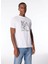 Bisiklet Yaka Beyaz - Siyah Erkek T-Shirt 755037542221 3