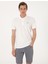 Ekru Slim Fit Örme Dokulu Polo Yaka Tişört 1