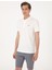 Ekru Slim Fit Örme Dokulu Polo Yaka Tişört 3