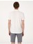 Ekru Slim Fit Örme Dokulu Polo Yaka Tişört 5