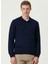 Lacivert Erkek Polo Slim Fit Düz Kazak 1091789 1