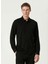Siyah Erkek Gömlek Slim Fit Düz Gömlek 1093030 1