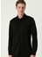 Siyah Erkek Gömlek Slim Fit Düz Gömlek 1093030 2