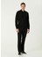 Siyah Erkek Gömlek Slim Fit Düz Gömlek 1093030 3