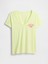 Kadın Sarı V Yaka T-Shirt 2