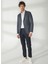 Lacivert Erkek Uzun Cepli Slim Fit Yazlık Ceket A262ALAN60TF240- 3