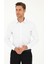 Beyaz Slim Fit Armürlü Uzun Kollu Gömlek 3