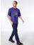 Mor Bisiklet Yaka Loose Fit Baskılı T-Shirt D4SM-TST3256 3