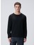 Siyah Erkek Bisiklet Slim Fit Düz Kazak 1092041 1