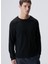 Siyah Erkek Bisiklet Slim Fit Düz Kazak 1092041 2